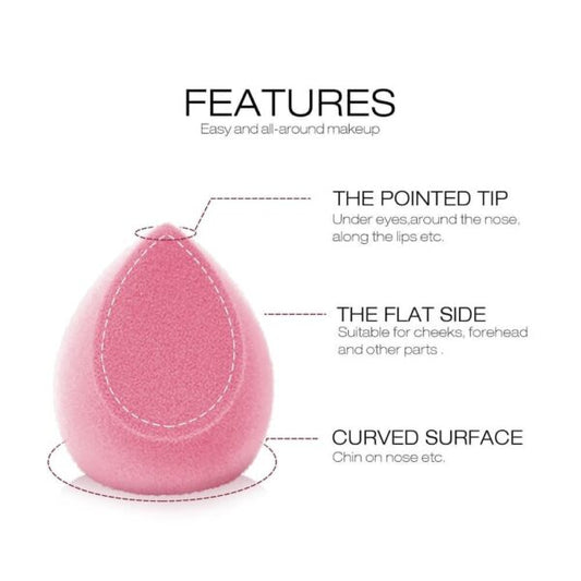 O.TWO.O SOFT & SMOOTH MICROFIBER BEAUTY BLENDER (PINK)