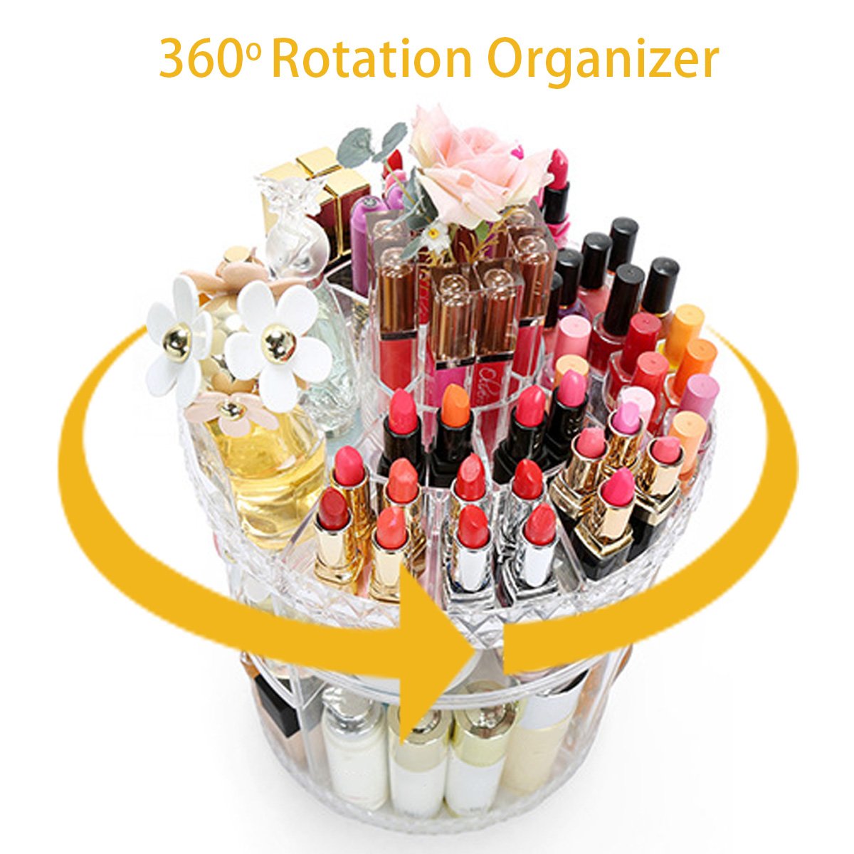 360 Degree Rotating Makeup Organizer