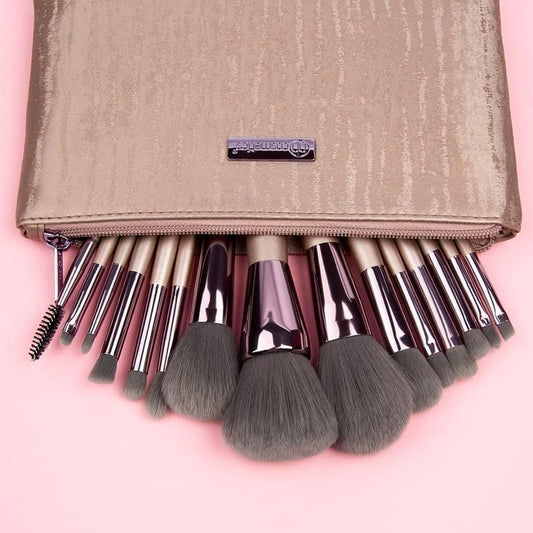 BH cosmetics lavish elegance 15 brush set with cosmetic bag