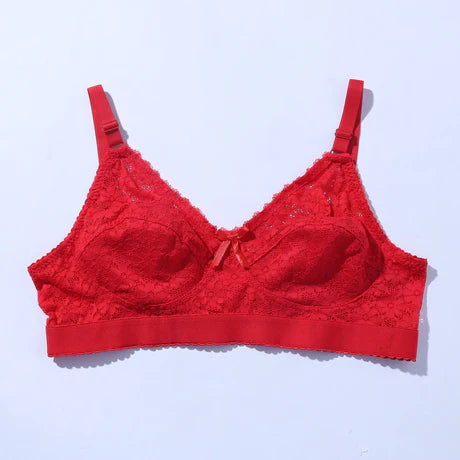 01A Galaxy Lace Comfortable Bra - Red (B221)