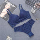 01A Women Lace Non Wired Triangle Cups Bra and Panty Set