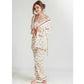 01A 3 Piece Set Women's Long Sleeve Nightwear Pajama set