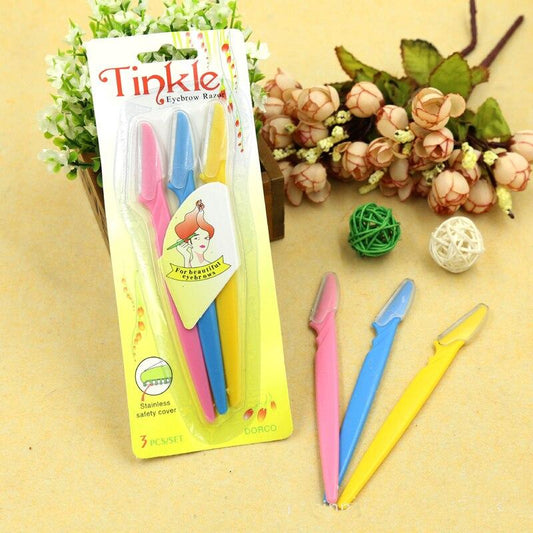 pack of 3 tinkle eyebrow razor easily remove hairs