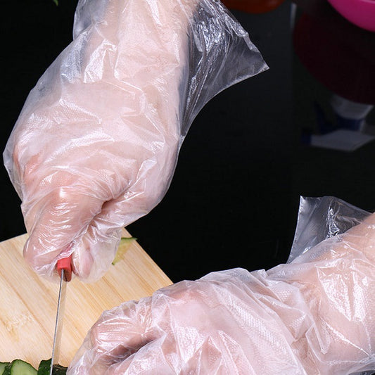 Eco-Friendly Polythene Disposable Kitchen Gloves (100 peice)