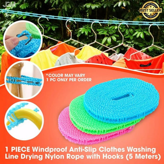 5 Meters Windproof Anti-Slip Clothesline Nylon Rope
