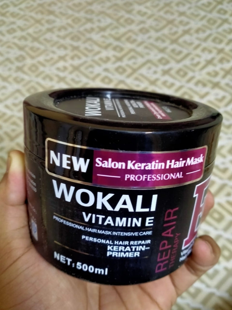 Wokali hair spa cream and hair mask with vitamin E hair treatment formula (500 ml)