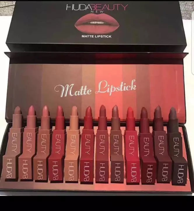 Huda Matte Lipstick Pack of 12 Pics