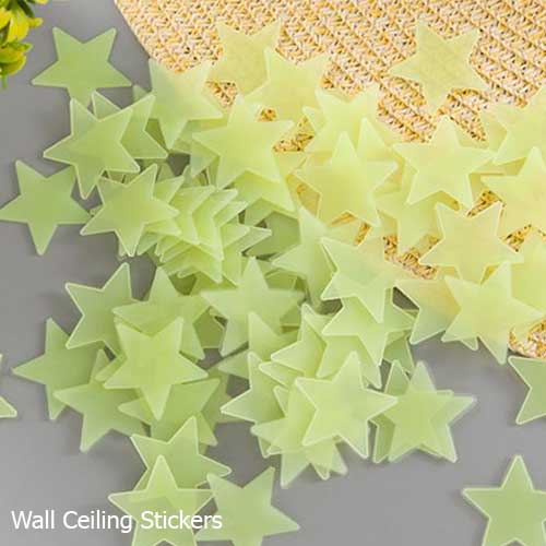 Night Glow Stars for Kids Room Pack of 100
