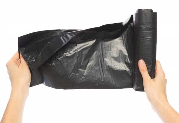30 Pcs Black Garbage Bag Roll (Size: 18×24)