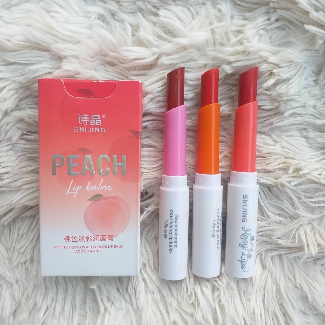 Peach Lip Balm Pack of 3