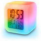 Square White Colour Changing Digital clock