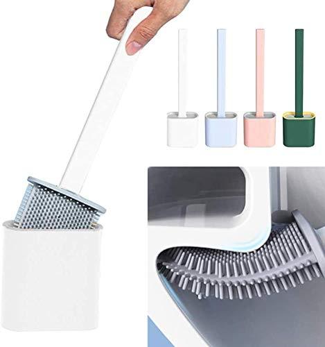 Toilet Silicone Brush and Holder Set for Bathroom