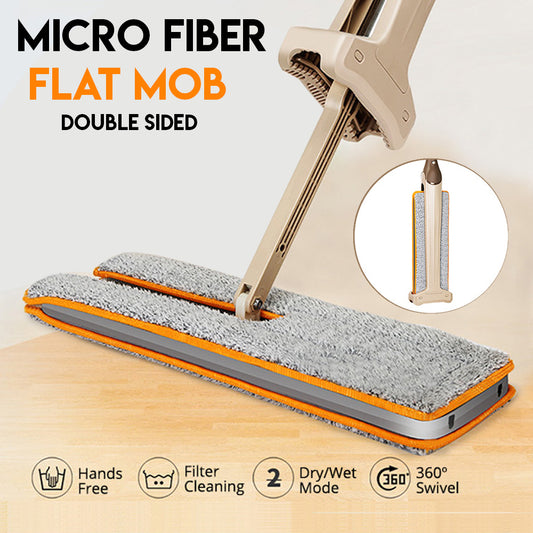 Double Sided Lazy Mop with Self-Wringing