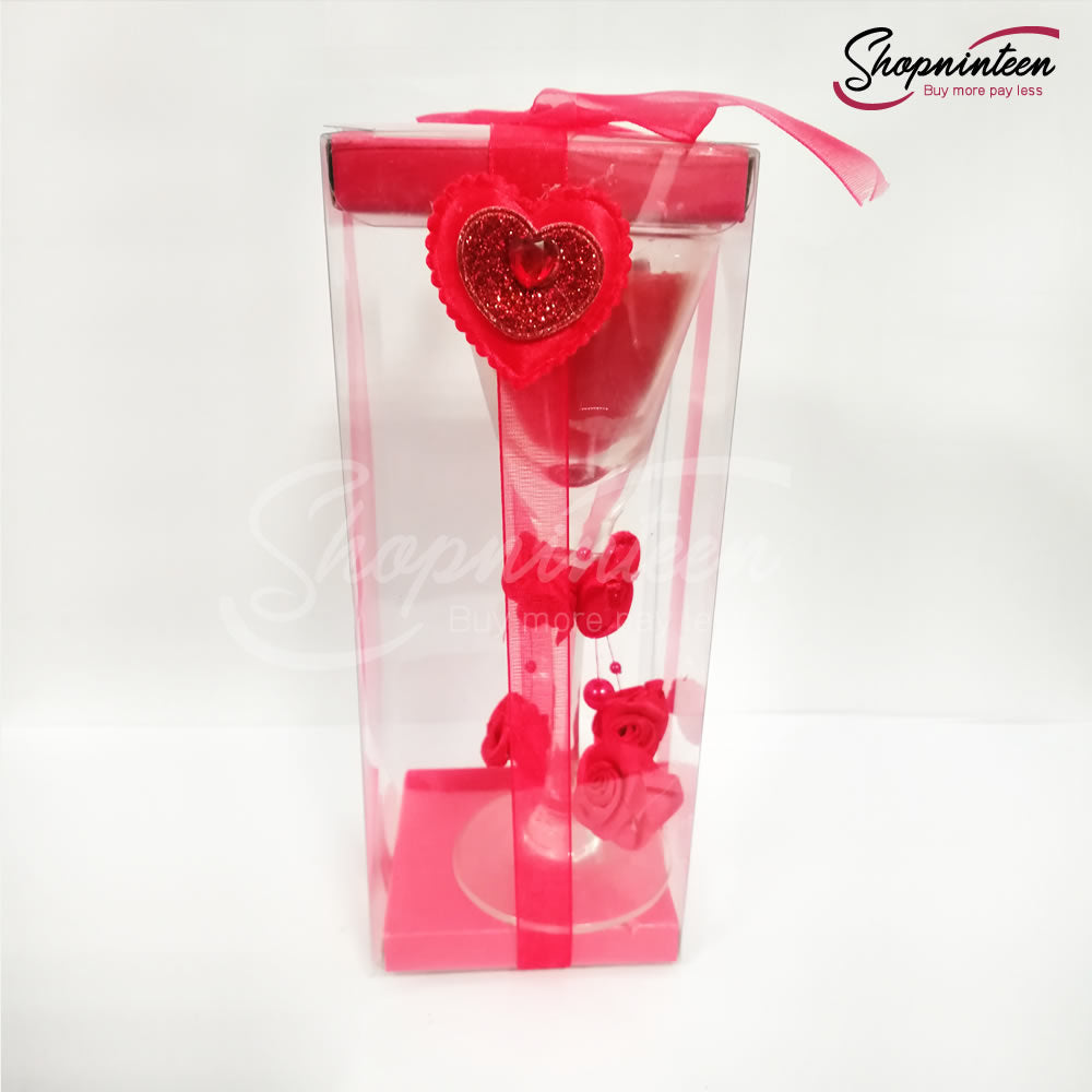 Heart Glass Candle