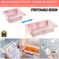 Extendable Plastic Tray Drawer for Fridge Pack of (3)