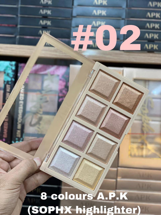 APK 8in1 PROFESSIONAL Highlighter PALETTE