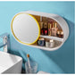 Wall Mounted Cosmetic Storage Organizer with Mirror