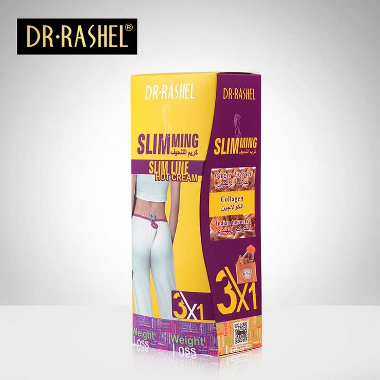 Dr.Rashel Slimming Slim Line Hot Cream with Ginger Extract Collagen & Turmeric For Slim Fit - 150gms