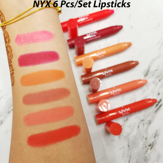 Nyx Lip Crayons pack of Six (06)