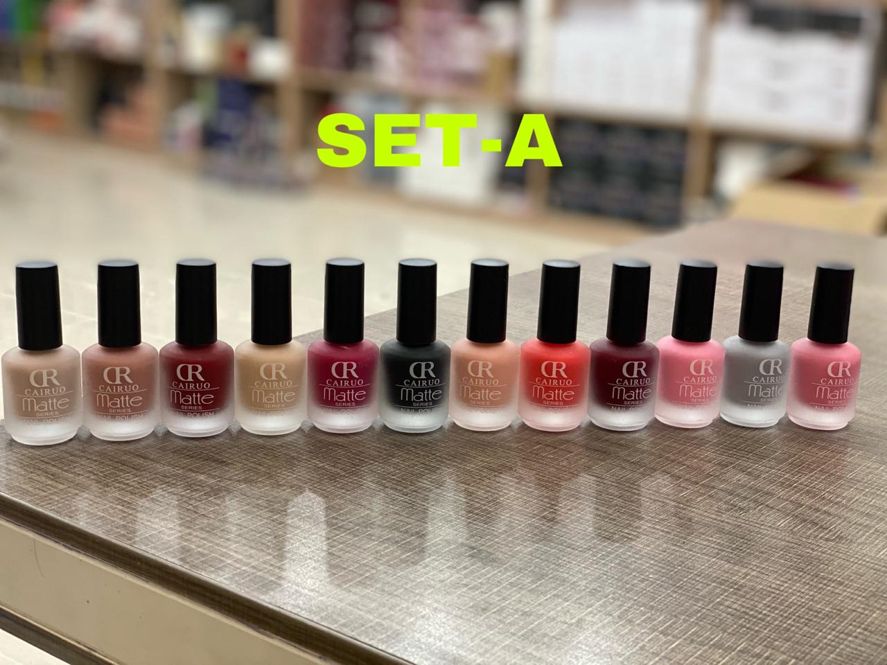 CR Matte Nails Polish Pack Of 12