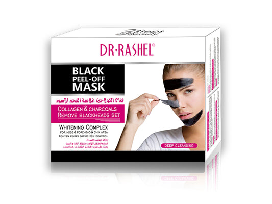 Dr-Rashel Black Peel-Off Collagen & Charcoals Mask Set