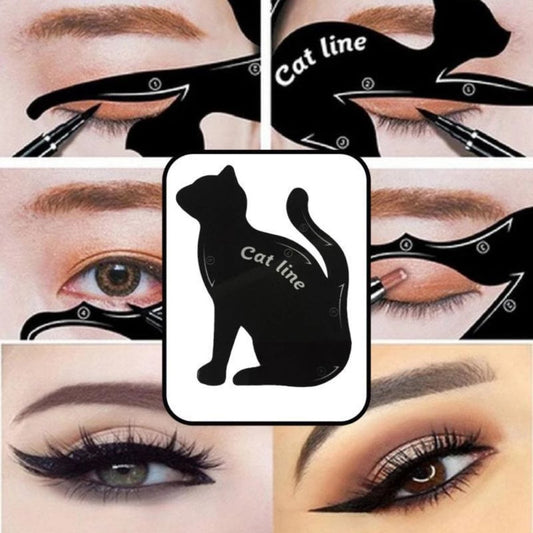 Cat Style Eyeliner Stencil (10 styles - 2 Stencils)