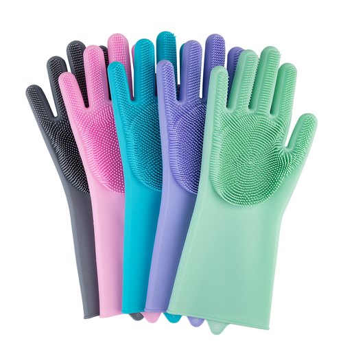 Magic Silicone Gloves with Wash Scrubber