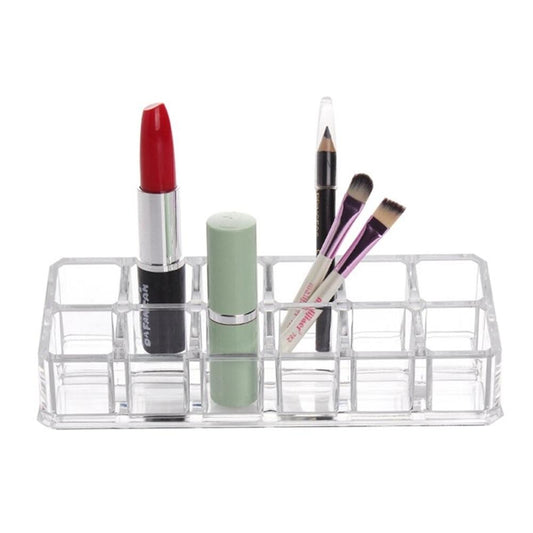 12 Hole Slots Acrylic Cosmetic Lipstick Organizer