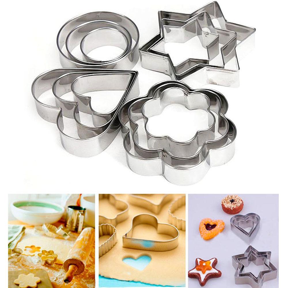 Pack of 12 Cake Baking Tools - Stainless Steel