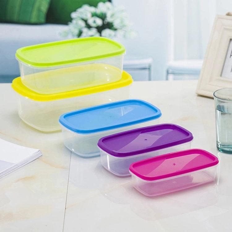 Set of 7 - Rainbow Plastic Containers - Multicolors