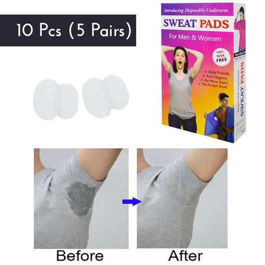 5 Pairs, Disposable Underarm Sweat Pads For Men & Women