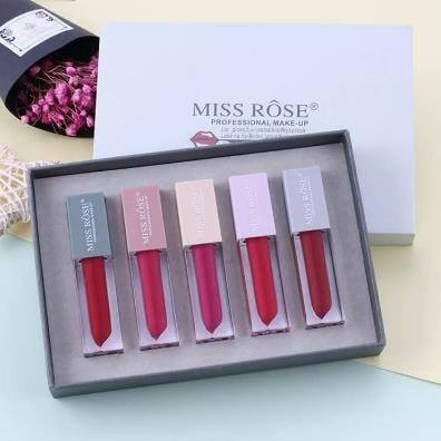 Miss rose Original mattes lip Gloss Pack of Five (5)