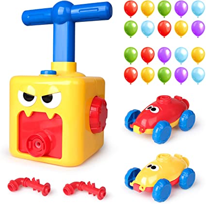 Two-in-one New Power Balloon Car Toy Inertial Power Balloon launcher Education Science Experiment Puzzle Fun Toys for Children