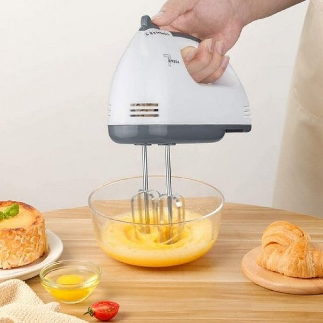 Super Electric Hand Mixer Beater Scarlet