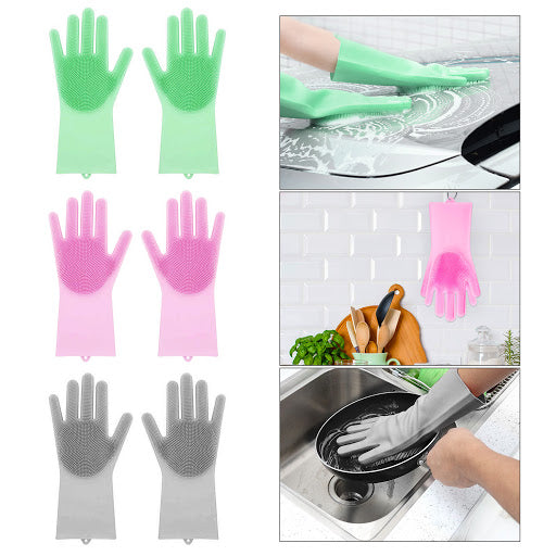 Dish washing Gloves with Scrubber