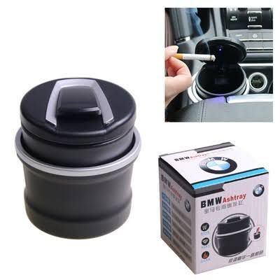 Universal Car Ashtray With Led Lights With Cover Creative Personality