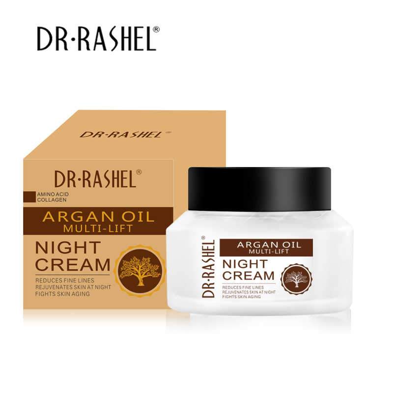 DR.RASHEL Argan Oil Night Cream Amino Acid Collagen Face Whitening Creams Reduce Fine Lines 50g