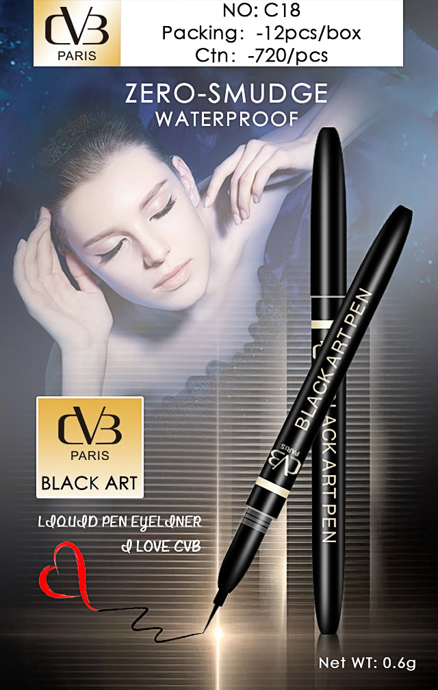 CVB Waterproof Black Art Liquid Pen Eyeliner