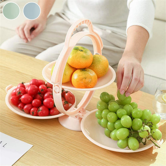 3 Layer Portable Snacks And Fruit Plate