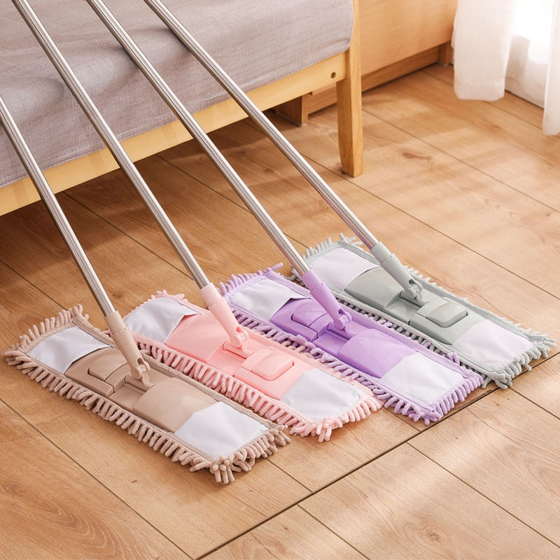 360 Degree Spin Chenille Mop Household Cleaning Tools Stream Wiper Duster Cloth Drying Flat Dust Floor Sweeper Window Cleaner
