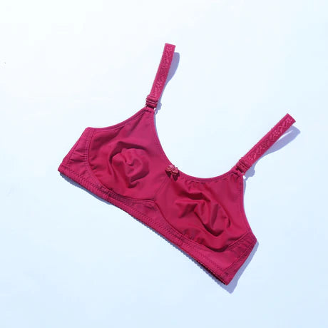 01A Non Padded Non Wired Milky Bra - Burgundy (1000)