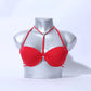 01A Cotton Cross Caged Strings Padded Bra ( 1110 )