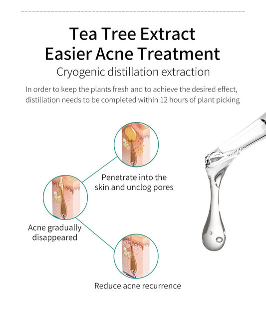 Tea Tree Extract Repair Skin Oil Control Acne Removal Pimple Serum