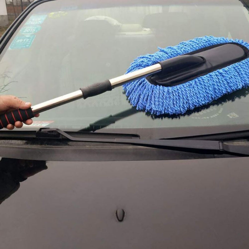 Car Wash Brush, Antistatic Car Wax Brush, for removing dust cloths from the car, removable telescopic handle, car brush