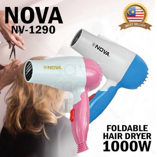 NOVA 1290 High-Quality Best Sells Colorful Mini 1000W EU Professional Hair Dryer