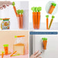 5PCS Food Bags Sealing Clips Cartoon Orange Carrot Shape