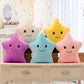 34CM Pillow Soft Stuffed Plush Glowing Colorful Stars For Kide
