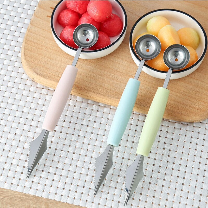 New Fruit Plate Knife Carving Melon Backpack Ice Cream Spoon