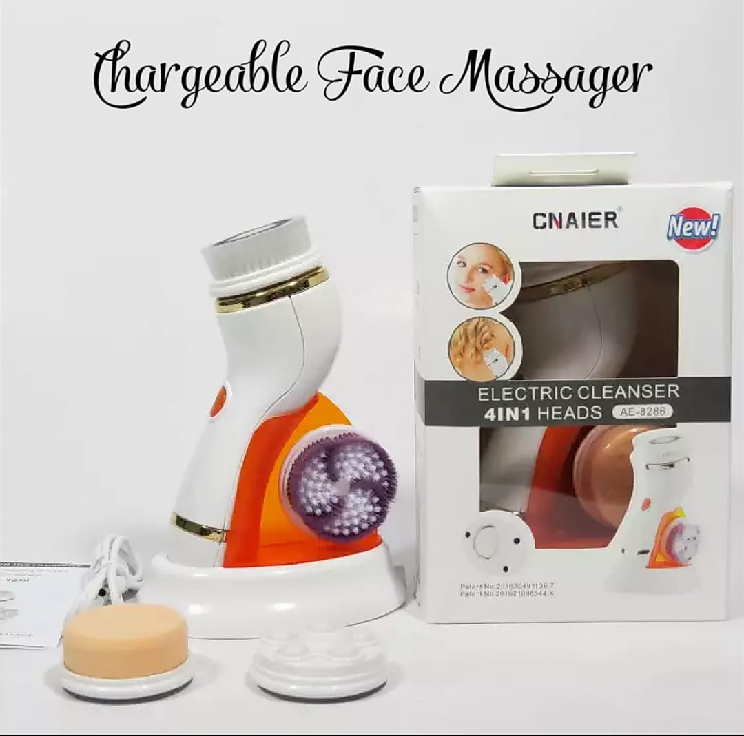 4 In 1 Ultrasonic Electric Facial Cleansing Brush Massager