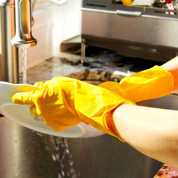 Gloves Smooth Rubber Washcloth Household Cleaning House Garden Kitchen Dishwashing Mittens